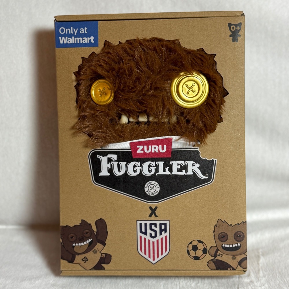 Zuru FUGGLER X USA FIFA Soccer 2026 9" Brown Plush GRUMPS World Cup NEW ⚽️🔥